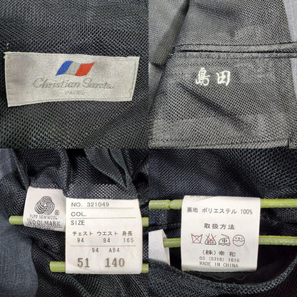 Good Condition Christian Garets Suit Setup Wool Unlined AB4