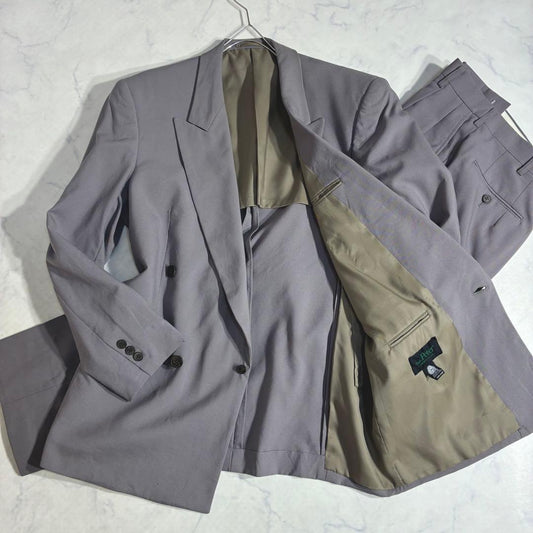 VINTAGE double suit setup 80s 90s purple M~L