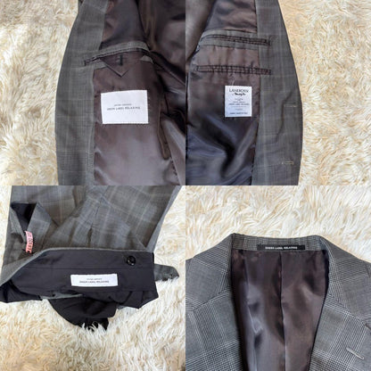 [GLR × LANEROSSI] Business Suit Setup Plaid Pattern Gray M
