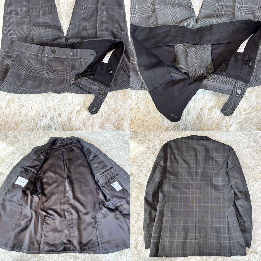 [GLR × LANEROSSI] Business Suit Setup Plaid Pattern Gray M