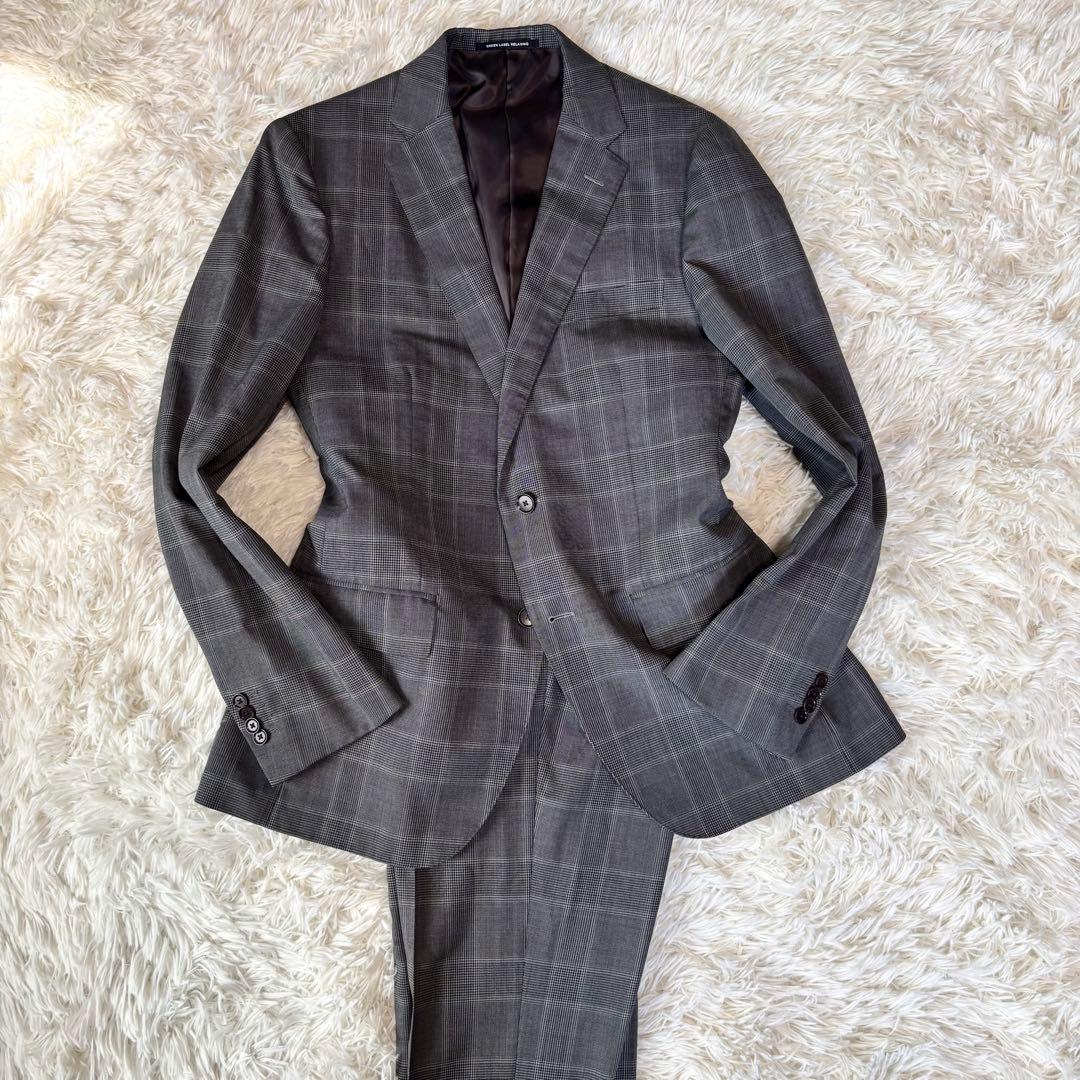 [GLR × LANEROSSI] Business Suit Setup Plaid Pattern Gray M