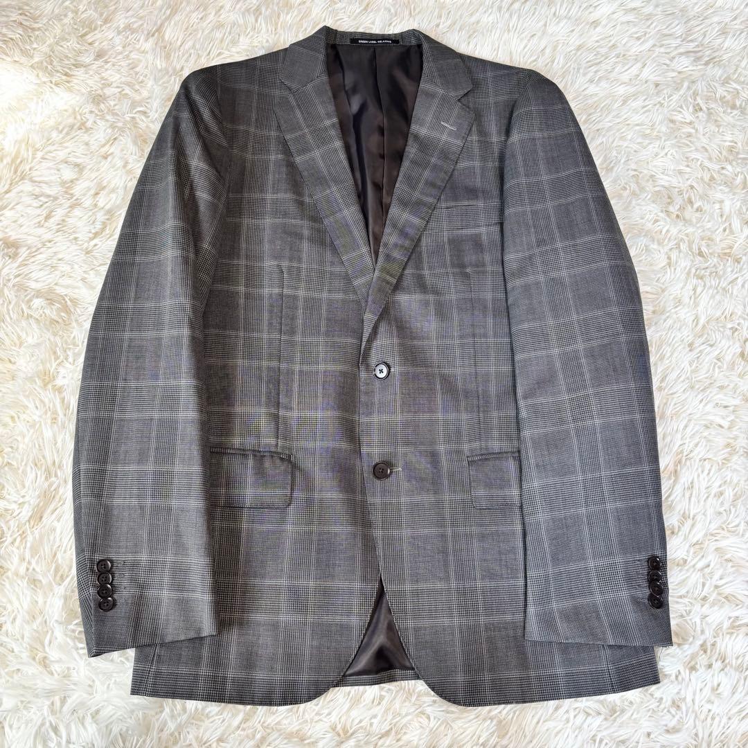 [GLR × LANEROSSI] Business Suit Setup Plaid Pattern Gray M