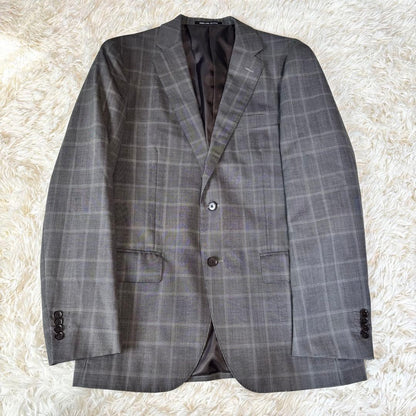 [GLR × LANEROSSI] Business Suit Setup Plaid Pattern Gray M