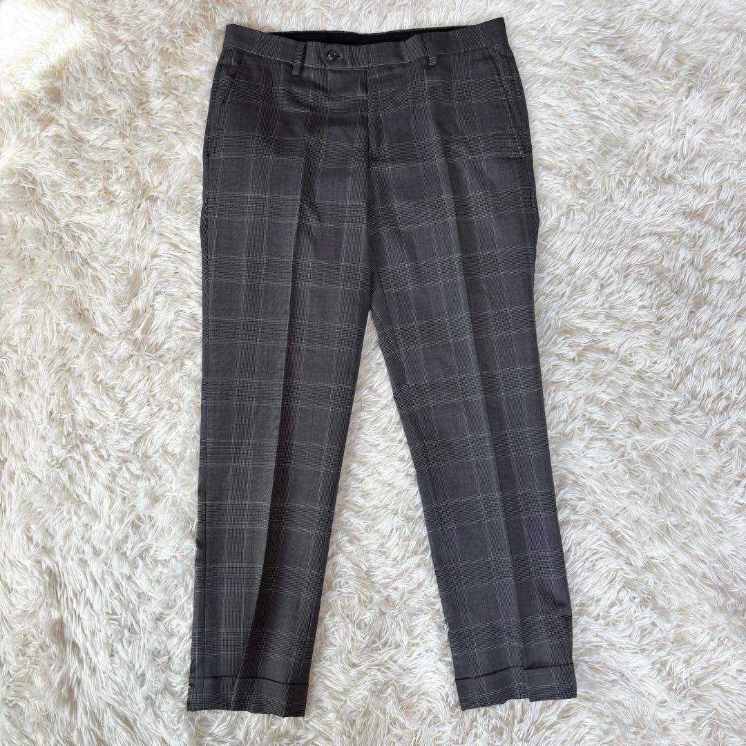 [GLR × LANEROSSI] Business Suit Setup Plaid Pattern Gray M