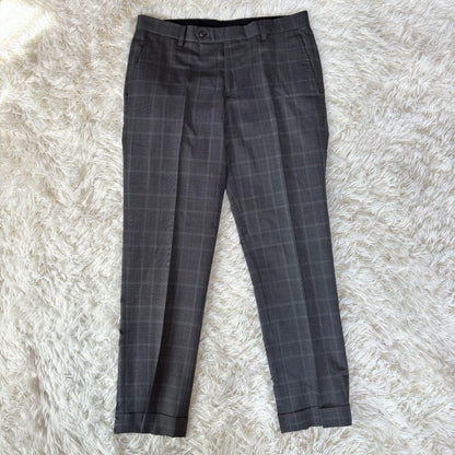 [GLR × LANEROSSI] Business Suit Setup Plaid Pattern Gray M