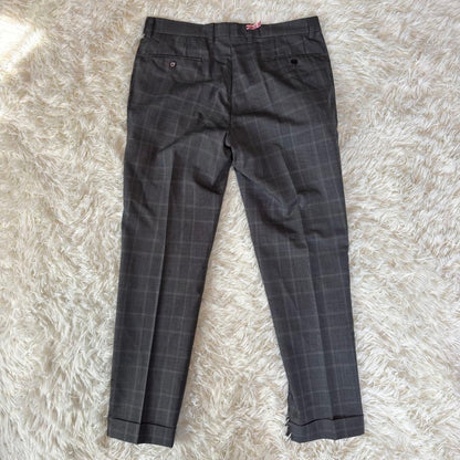 [GLR × LANEROSSI] Business Suit Setup Plaid Pattern Gray M