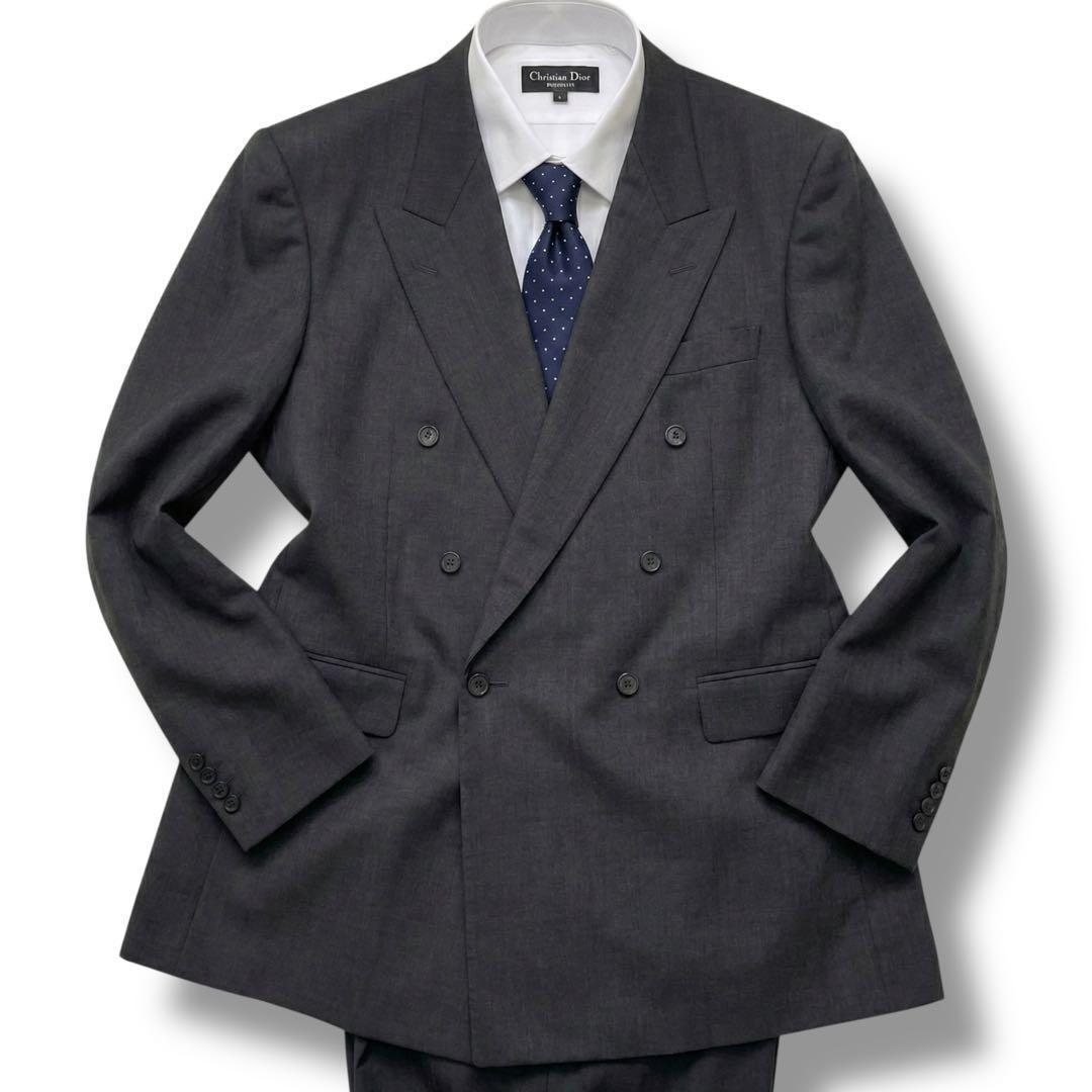 Good Condition Dior Double Suit CD Logo All Over Pattern 90s Vintage Masaki Suda L