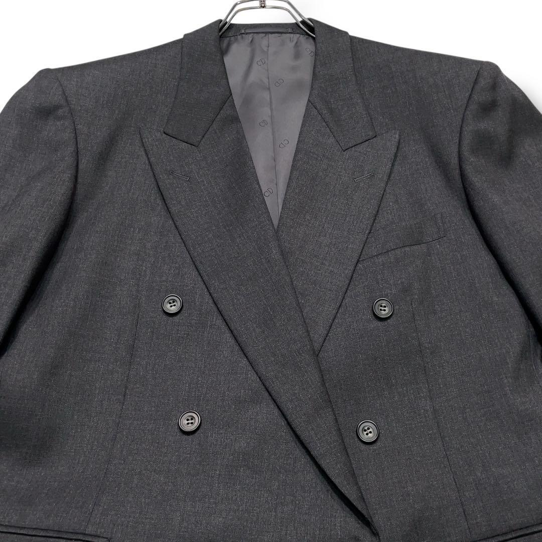 Good Condition Dior Double Suit CD Logo All Over Pattern 90s Vintage Masaki Suda L