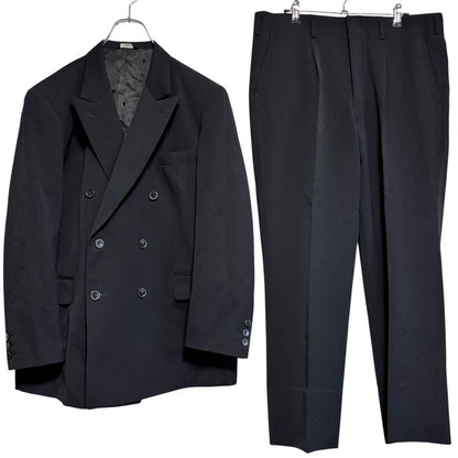 [100% Wool x Black Formal Suit] Beautiful Double Setup Mourning Clothes Formal Clothes L