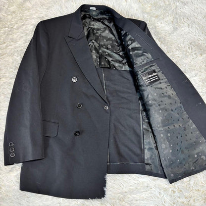 [100% Wool x Black Formal Suit] Beautiful Double Setup Mourning Clothes Formal Clothes L