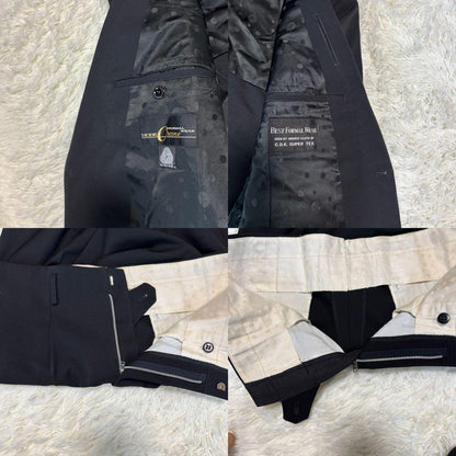 [100% Wool x Black Formal Suit] Beautiful Double Setup Mourning Clothes Formal Clothes L