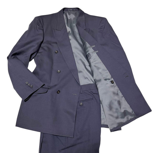Good Condition Casual Suit Setup Purple Wide Slacks 90s L