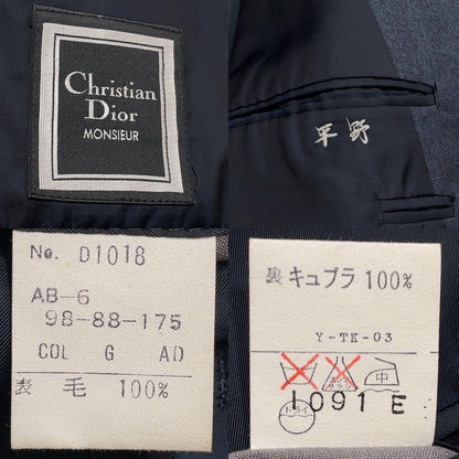 90’s Christian Dior Monsieur Suit AB6 One Tuck Navy