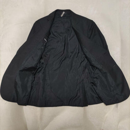 [Cleaned] Armani suit top and bottom set, black, M equivalent, suit cover included