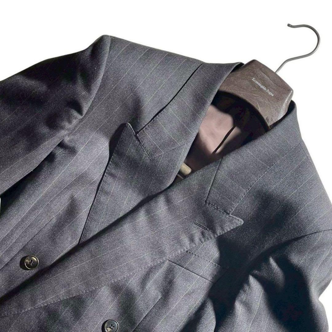 Rare Pierre Balmain double setup suit striped navy blue Masaki Suda