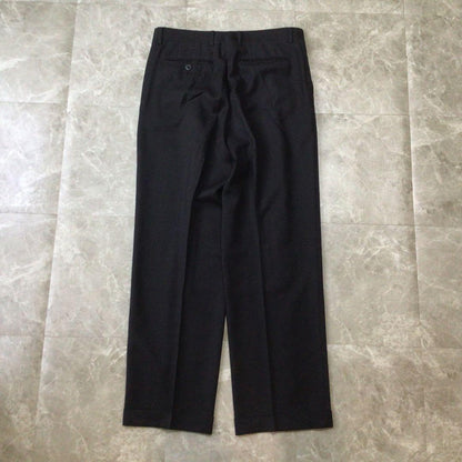 Vintage Double Breasted Suit Setup Wool Black Casual