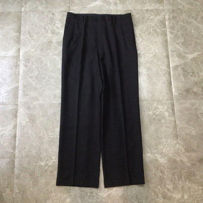 Vintage Double Breasted Suit Setup Wool Black Casual