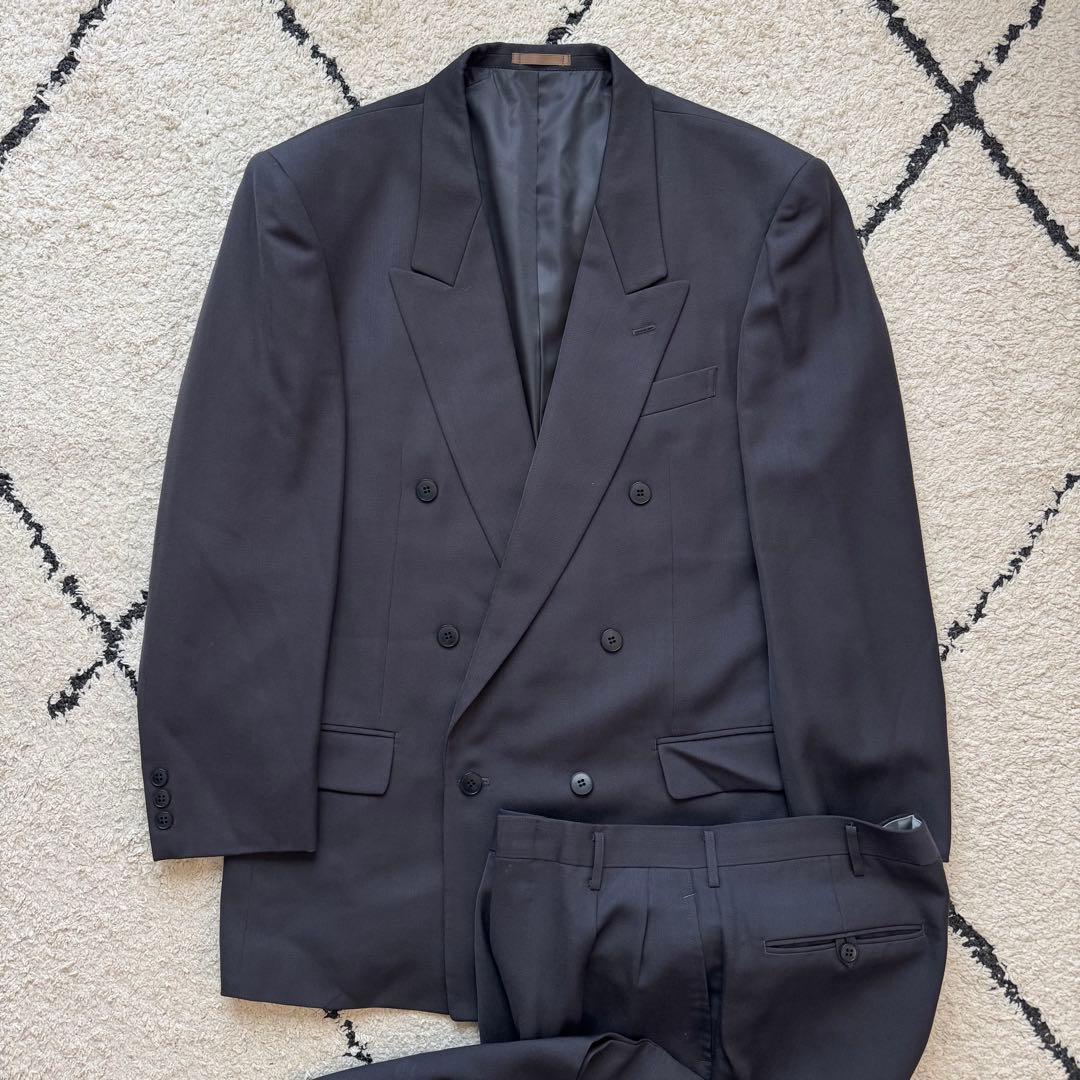Vintage Suit Setup Double Purple Gray LL Masaki Suda