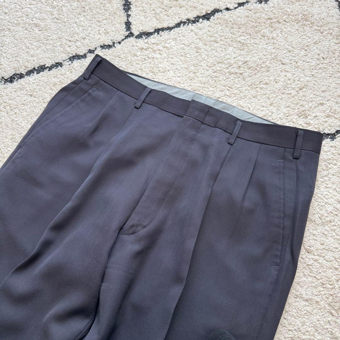 Vintage Suit Setup Double Purple Gray LL Masaki Suda