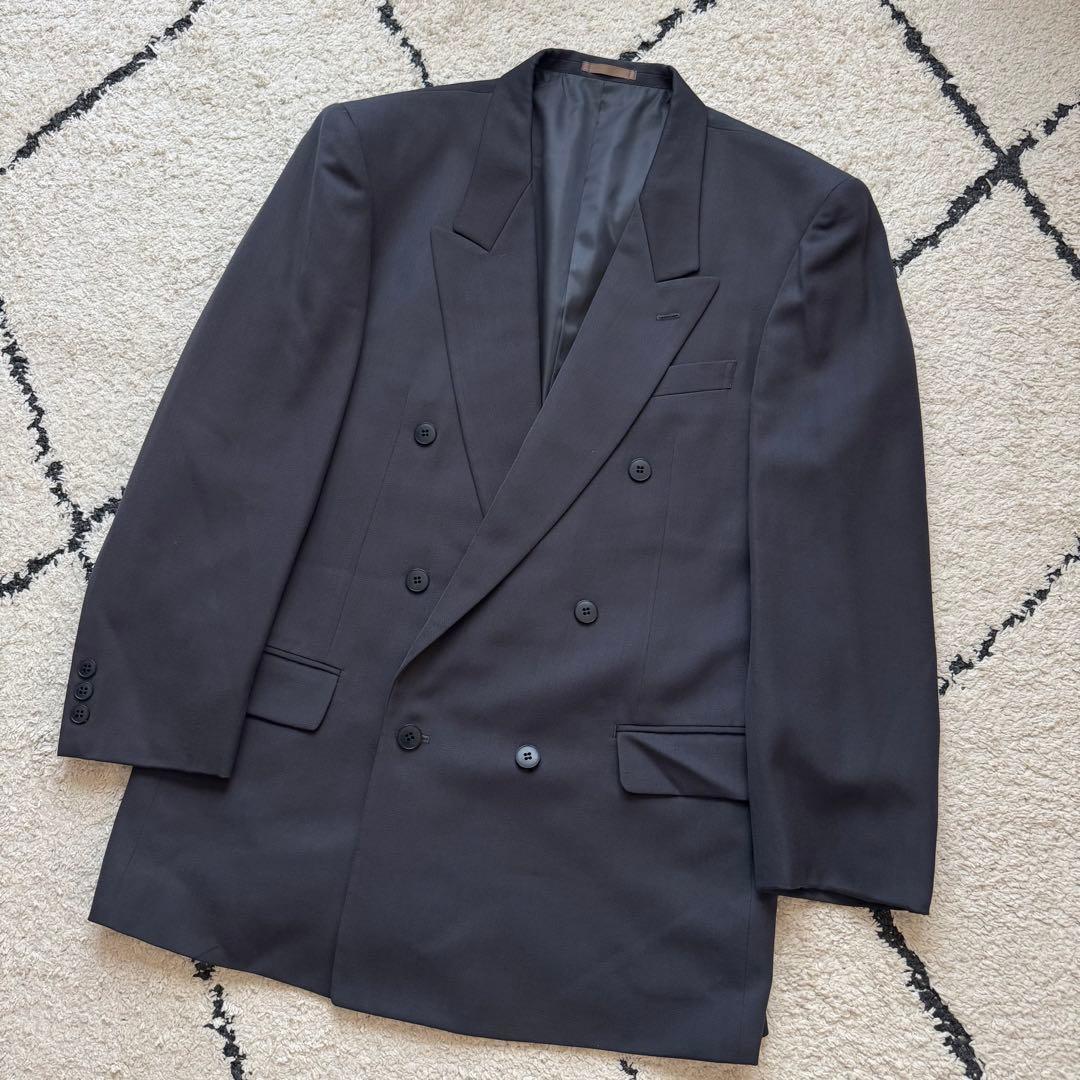 Vintage Suit Setup Double Purple Gray LL Masaki Suda