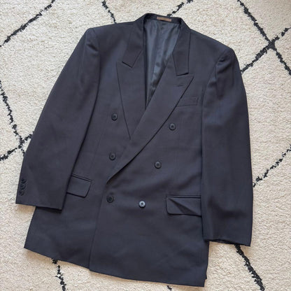Vintage Suit Setup Double Purple Gray LL Masaki Suda