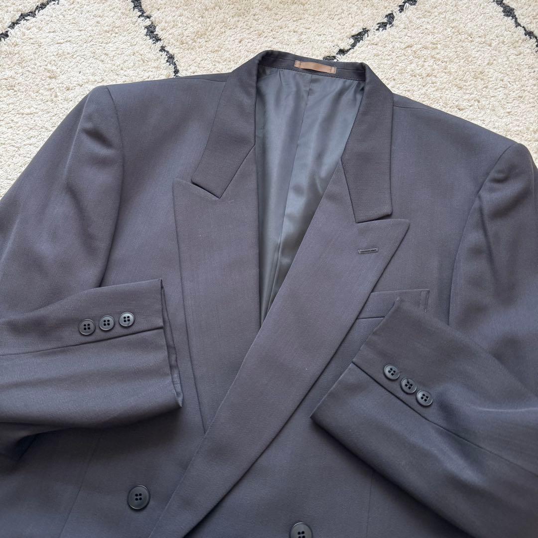 Vintage Suit Setup Double Purple Gray LL Masaki Suda