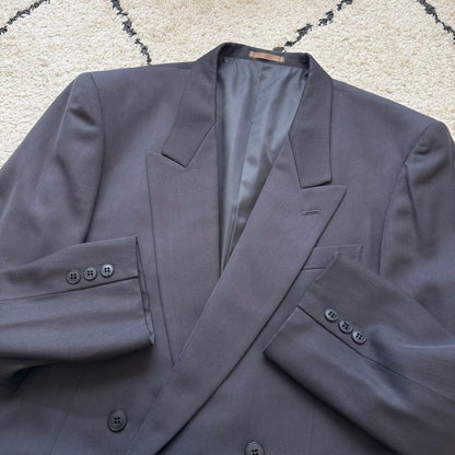 Vintage Suit Setup Double Purple Gray LL Masaki Suda