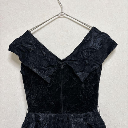 [Rare] Vintage pannier dress made in France Jacquard weave 100% acetate