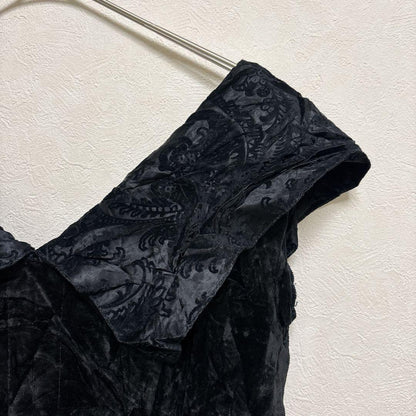 [Rare] Vintage pannier dress made in France Jacquard weave 100% acetate