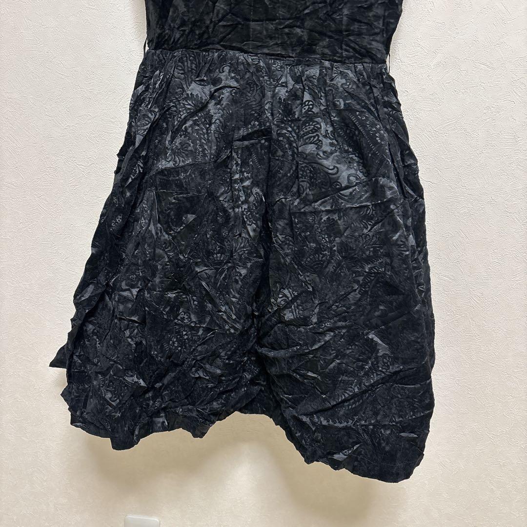 [Rare] Vintage pannier dress made in France Jacquard weave 100% acetate
