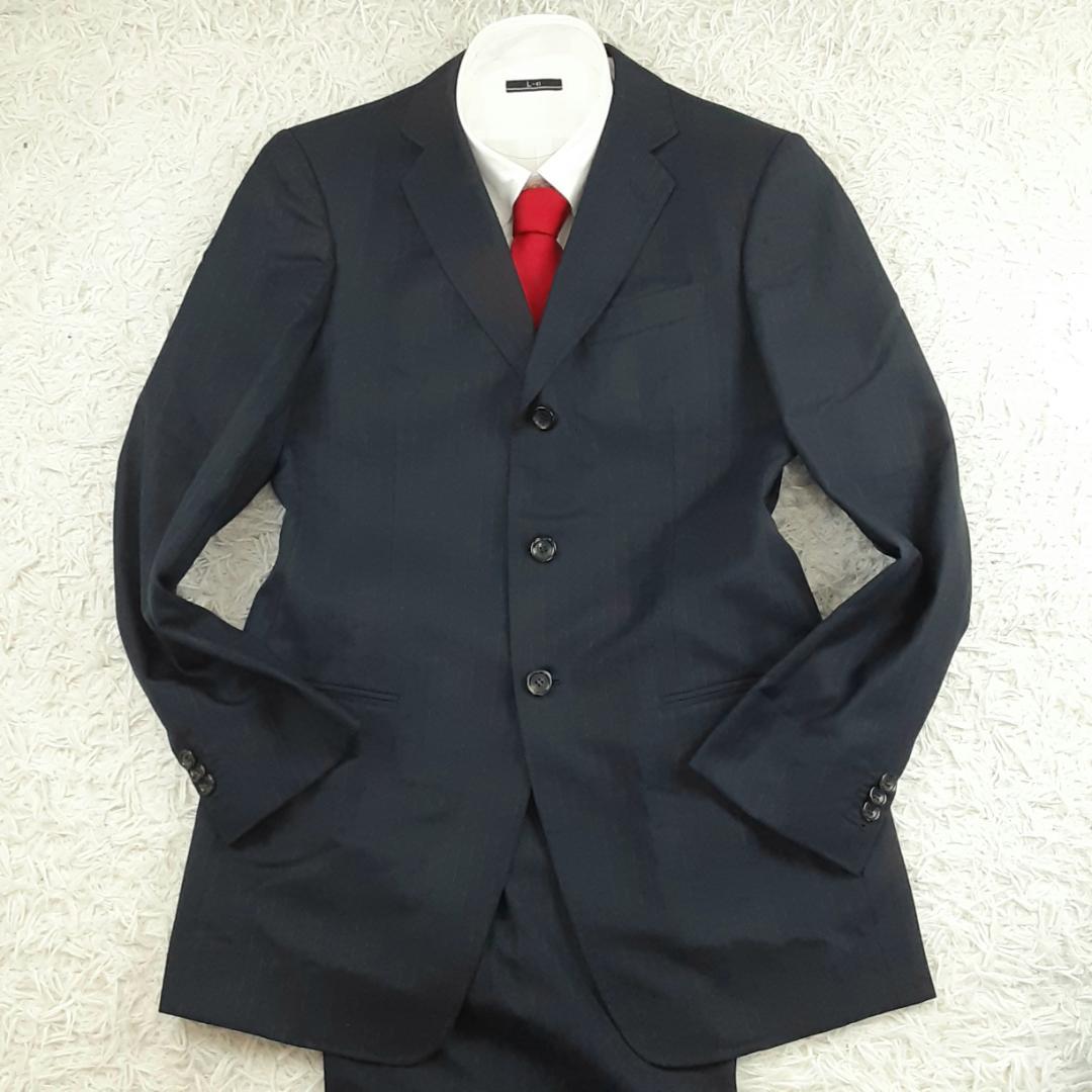 Good condition ◎Giorgio Armani suit setup navy dark blue M equivalent