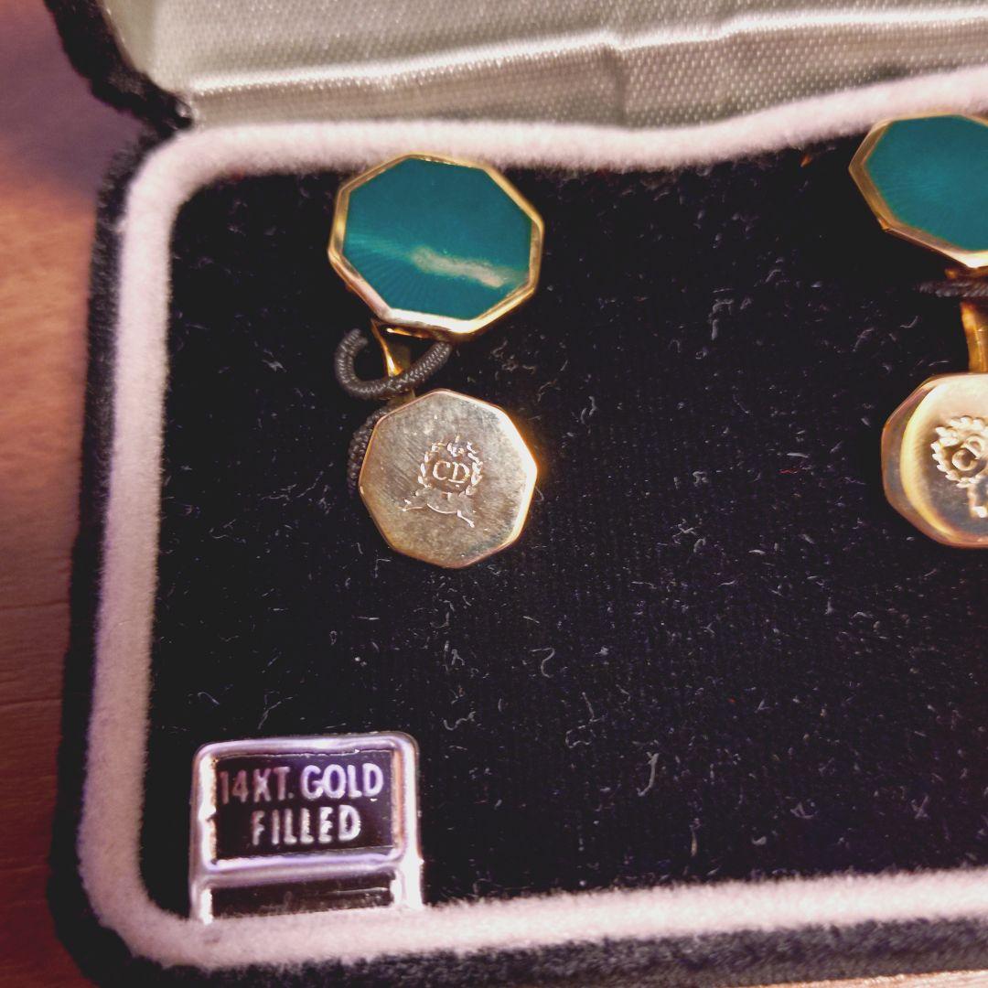 A209/Christian Dior Cufflinks CD Logo 14K GF