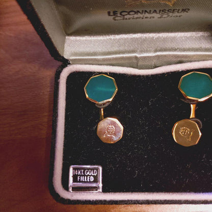 A209/Christian Dior Cufflinks CD Logo 14K GF