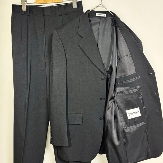 Good condition U.P renoma men's suit setup black M equivalent slim