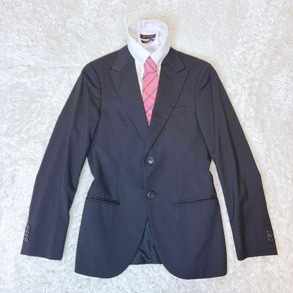 Giorgio Armani Italian Suit Setup 44 Black Stripe