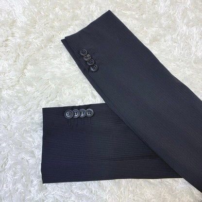Giorgio Armani Italian Suit Setup 44 Black Stripe