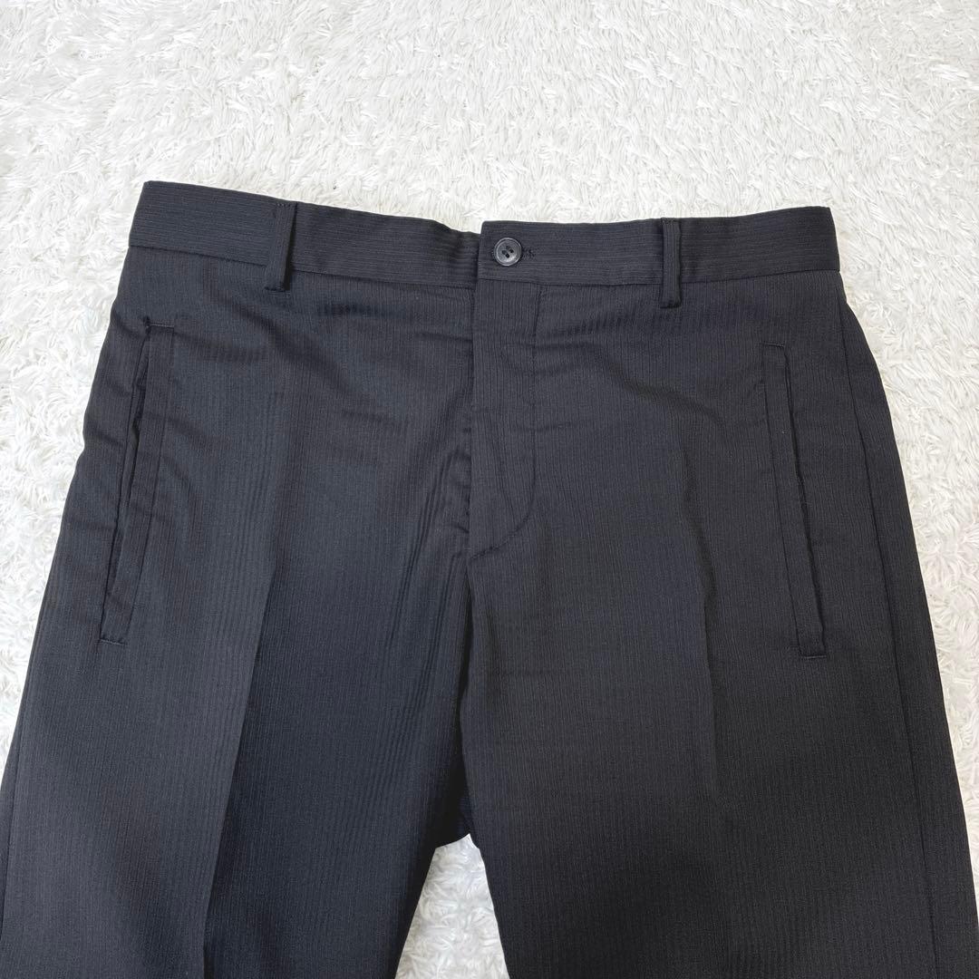 Giorgio Armani Italian Suit Setup 44 Black Stripe