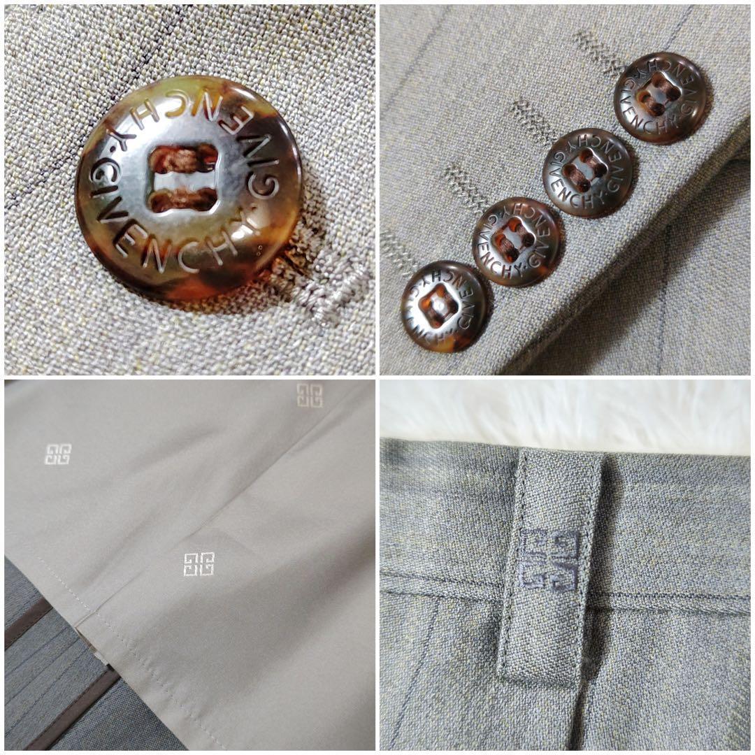 Givenchy Setup Suit Gray Tortoiseshell Button Unlined Top and Bottom Single