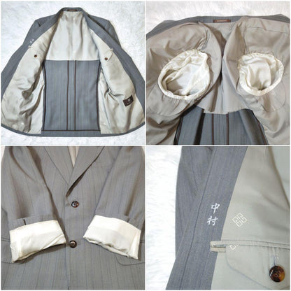 Givenchy Setup Suit Gray Tortoiseshell Button Unlined Top and Bottom Single