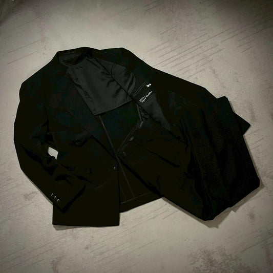Super beautiful double set up suit jet black mode
