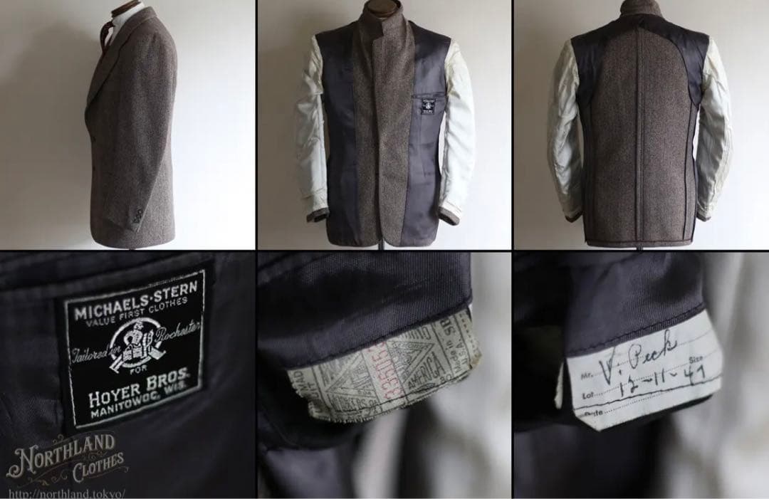 [Rare] 1940s vintage 3piece suit suit