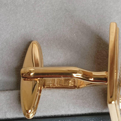 Very good condition Dunhill cufflinks d logo gold silver with box