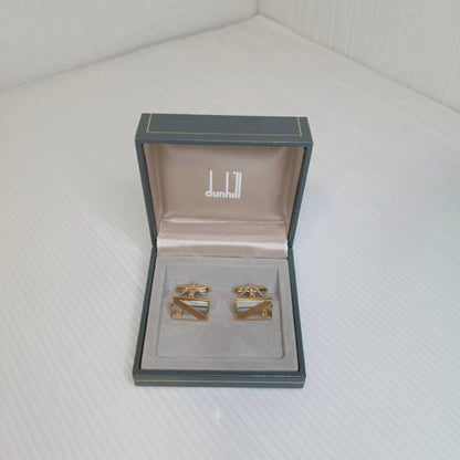 Very good condition Dunhill cufflinks d logo gold silver with box