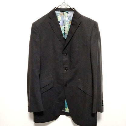 Super100 Setup Lining Allover Pattern Floral Stripe Black