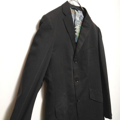 Super100 Setup Lining Allover Pattern Floral Stripe Black