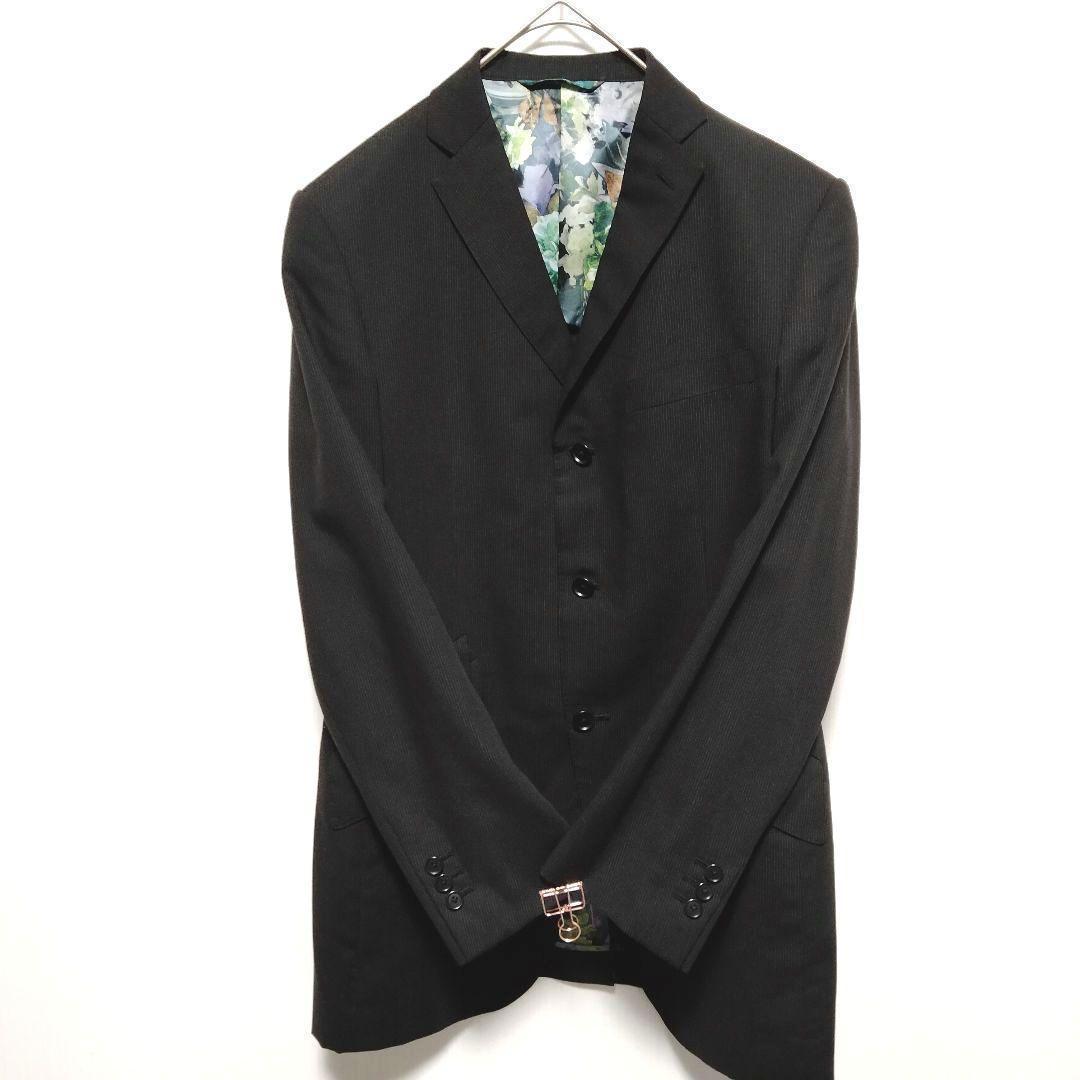 Super100 Setup Lining Allover Pattern Floral Stripe Black