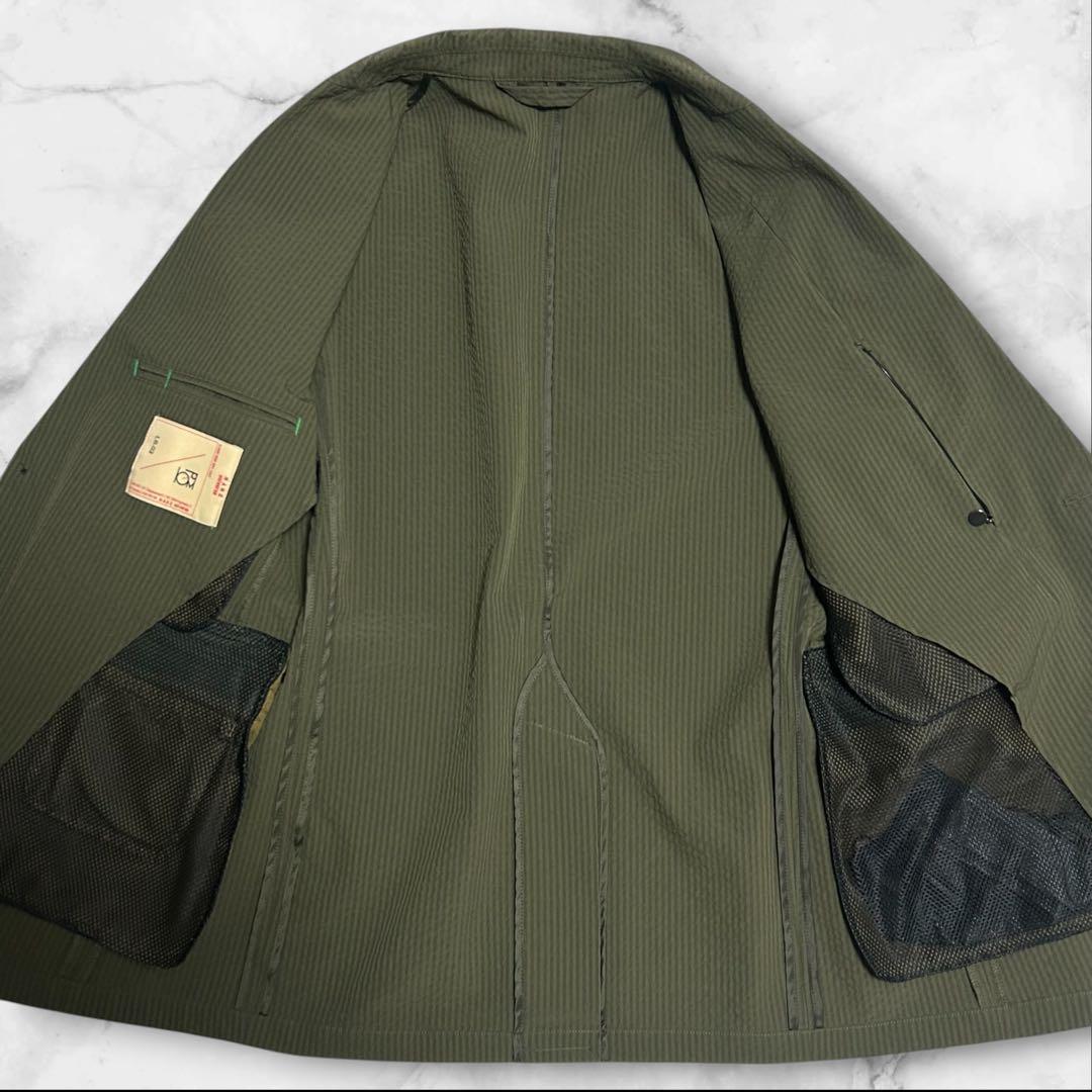 [Extremely Good Condition] Nano Universe LB.03 Seersucker Setup Khaki S