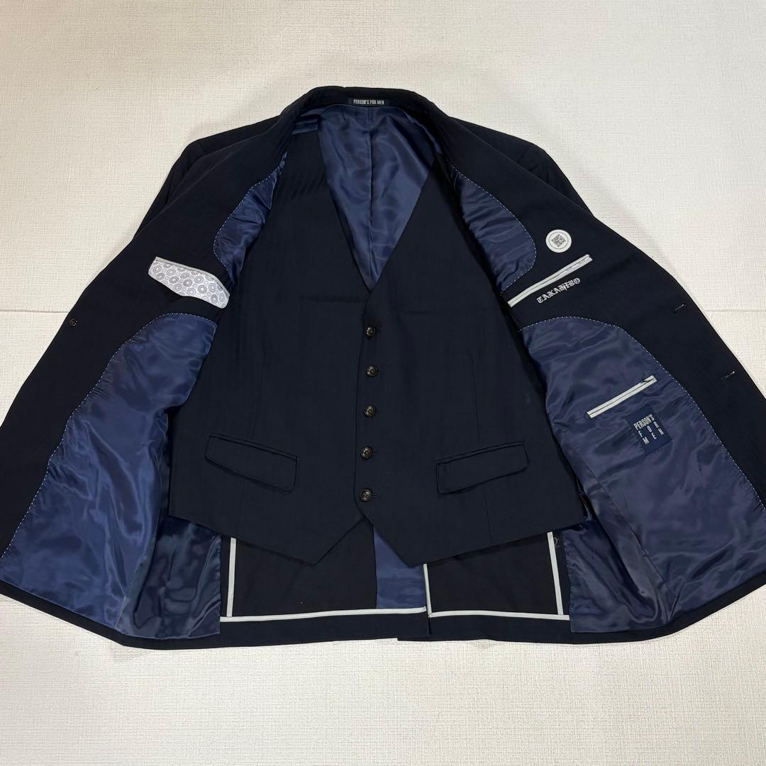 PERSON'S FOR MEN 3-piece suit navy 2XL height 180cm