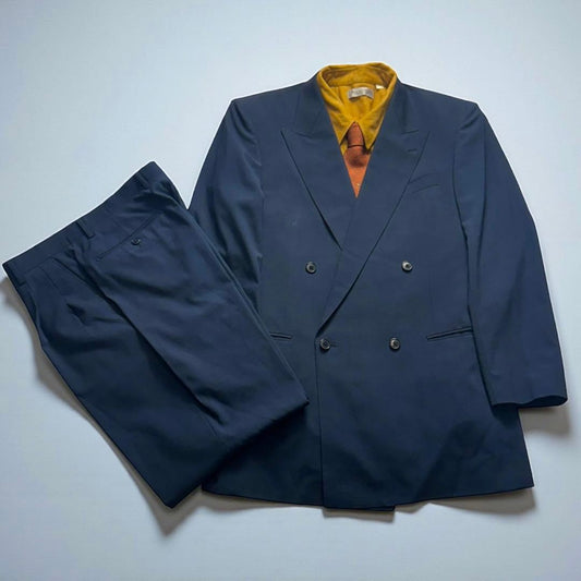 Vintage double suit setup Hermes tie shirt 4-piece set