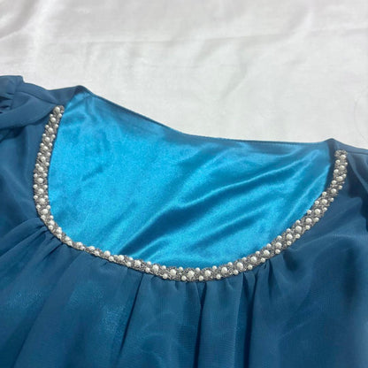 Very beautiful item✨GRAY MAGIC chiffon dress ribbon bijou wedding M